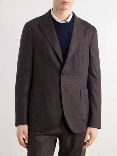 Slowear Wool-Blend Flannel Suit Jacket - Men | Thumbnail 6