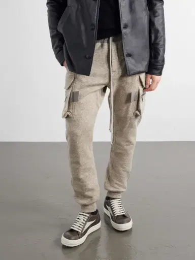 Rick Owens Vintage Sneaks Suede-Trimmed Full-Grained Leather Sneakers - Men | Thumbnail 2