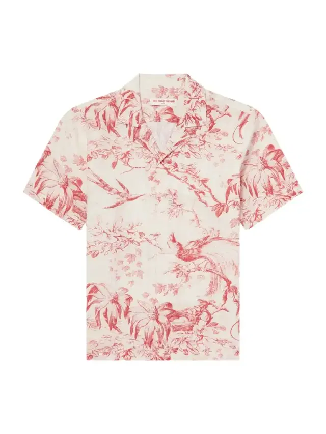 Orlebar Brown Maitan Camp-Collar Printed Linen Shirt - Men