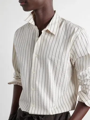 Orlebar Brown Justin Striped Cotton-Seersucker Shirt - Men | Thumbnail 5 Orlebar Brown Justin Striped Cotton-Seersucker Shirt - Men | Thumbnail 5