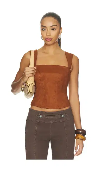 Amanda Uprichard x REVOLVE Ceronne Suede Top | Thumbnail 1 Amanda Uprichard x REVOLVE Ceronne Suede Top | Thumbnail 1