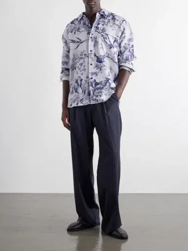 Orlebar Brown Grasmoor Printed Linen Shirt - Men | Thumbnail 2