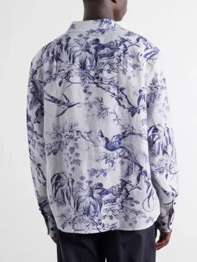 Orlebar Brown Grasmoor Printed Linen Shirt - Men | Thumbnail 4