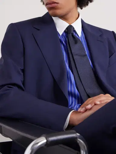 Tom Ford Classic-Collar Pinstriped Silk Shirt - Men | Thumbnail 4 Tom Ford Classic-Collar Pinstriped Silk Shirt - Men | Thumbnail 4
