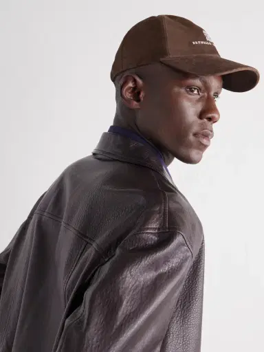 Brunello Cucinelli Logo-Embroidered Suede Cap - Men | Thumbnail 2 Brunello Cucinelli Logo-Embroidered Suede Cap - Men | Thumbnail 2