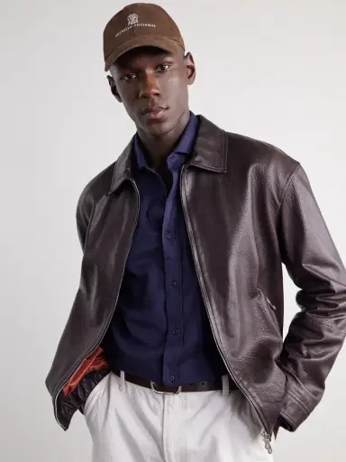 Brunello Cucinelli Logo-Embroidered Suede Cap - Men | Thumbnail 3 Brunello Cucinelli Logo-Embroidered Suede Cap - Men | Thumbnail 3