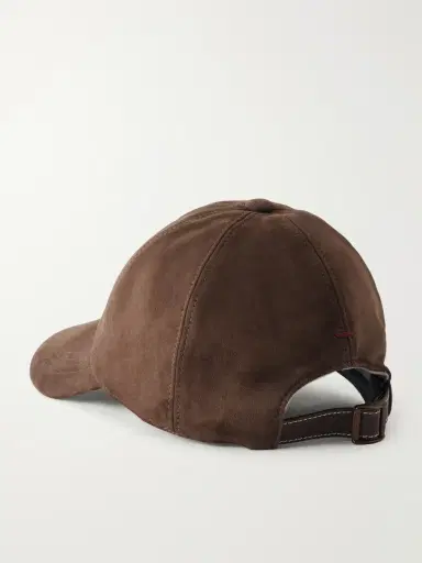 Brunello Cucinelli Logo-Embroidered Suede Cap - Men | Thumbnail 4 Brunello Cucinelli Logo-Embroidered Suede Cap - Men | Thumbnail 4