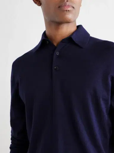 Zegna Cashmere and Silk-Blend Polo Shirt - Men | Thumbnail 5 Zegna Cashmere and Silk-Blend Polo Shirt - Men | Thumbnail 5
