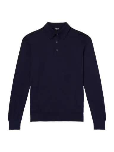 Zegna Cashmere and Silk-Blend Polo Shirt - Men | Thumbnail 1 Zegna Cashmere and Silk-Blend Polo Shirt - Men | Thumbnail 1