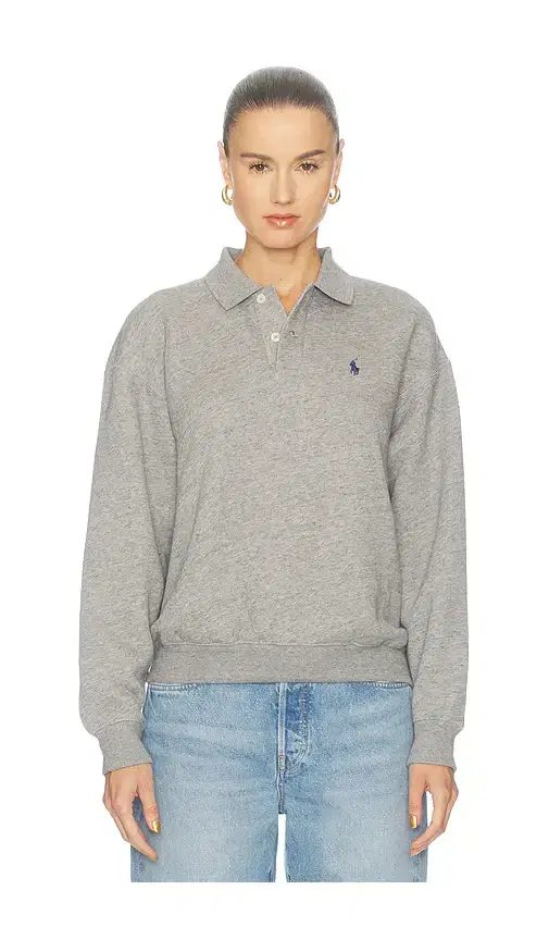Polo Ralph Lauren Fleece Polo Long Sleeve Sweater