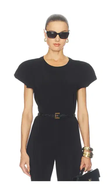 Norma Kamali Cap Sleeve Bomber Bodysuit | Thumbnail 1