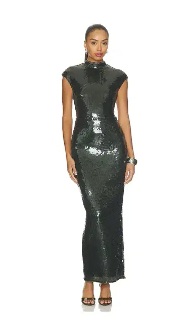 ROTATE Sequins Maxi Train Dress | Thumbnail 1