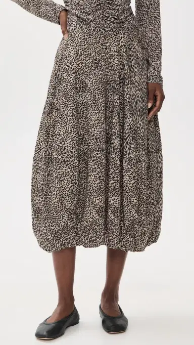 Sea Charlize Print Bubble Midi Skirt Cream | Thumbnail 2