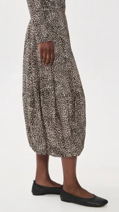 Sea Charlize Print Bubble Midi Skirt Cream | Thumbnail 4