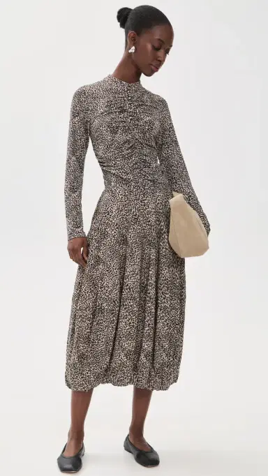 Sea Charlize Print Bubble Midi Skirt Cream | Thumbnail 5