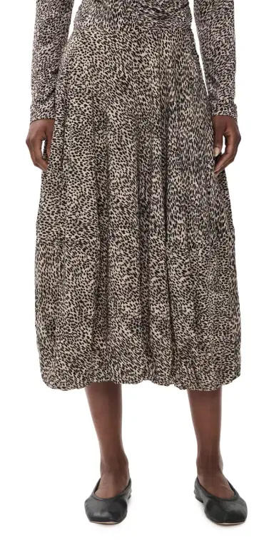 Sea Charlize Print Bubble Midi Skirt Cream | Thumbnail 1