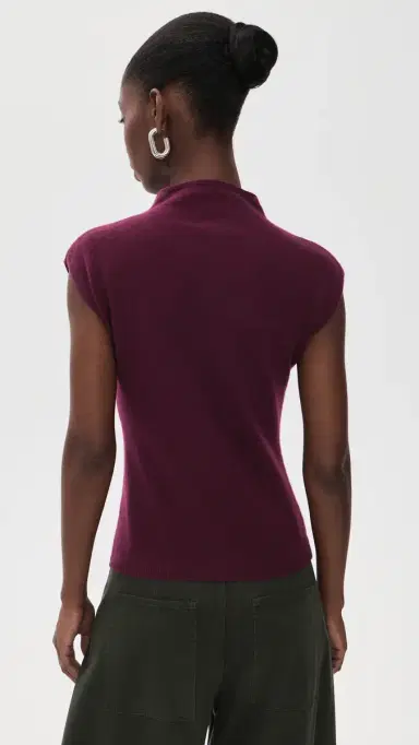 TANYA TAYLOR Adrien Cashmere Sweater Blackberry | Thumbnail 3