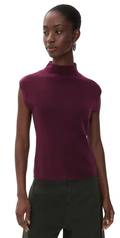 TANYA TAYLOR Adrien Cashmere Sweater Blackberry | Thumbnail 1