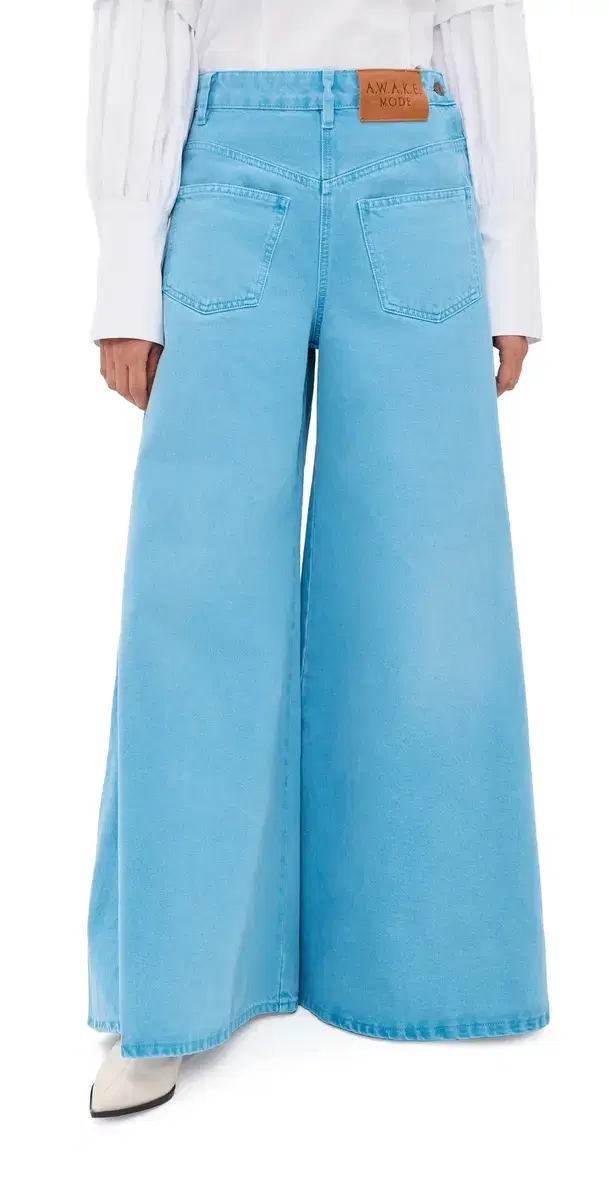A.W.A.K.E. MODE A. W.A. K.E. MODE Super Wide Leg Mirror Jeans
