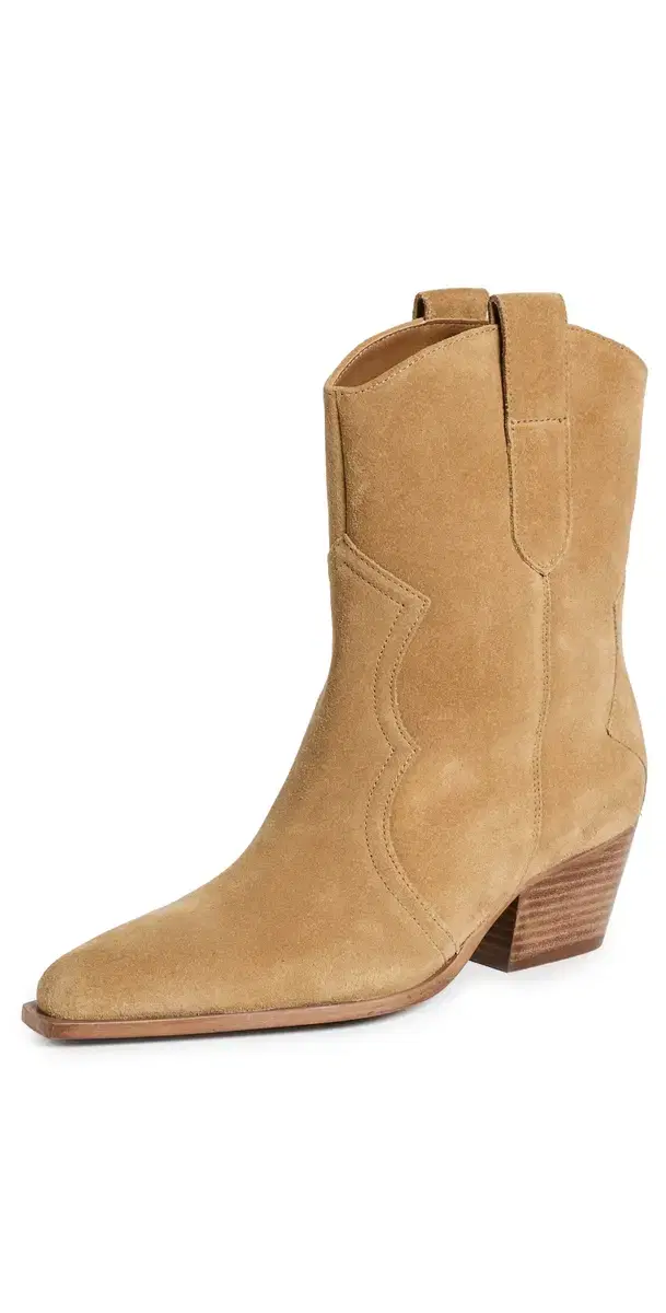 Free People Cat Nap Cowboy Boots Camel Suede