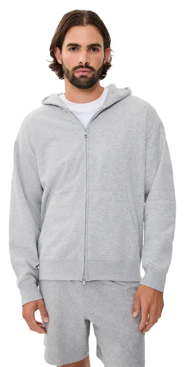 Beyond Yoga uxefleece Full Zip Hoodie ight Heather Gray