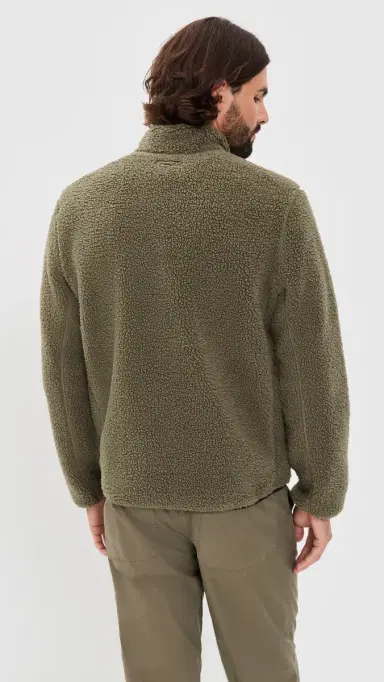 Beyond Yoga Boucle Fleece Zip Jacket ush Olive | Thumbnail 3