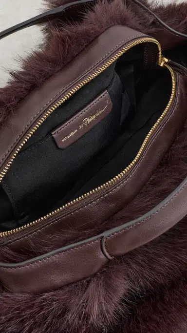 3.1 Phillip Lim Faux Fur Luna Bag Espresso One Size | Thumbnail 6
