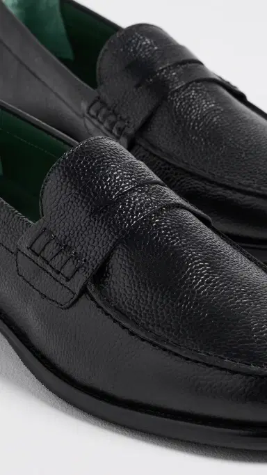 Vinny's Vee Vale Loafers Black Grain Leather | Thumbnail 5