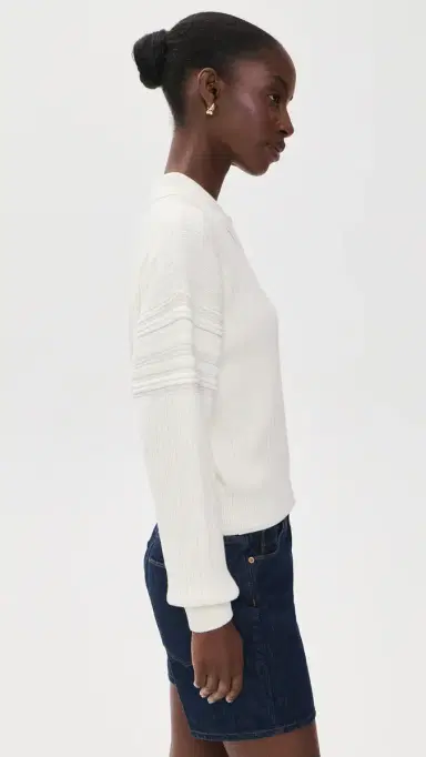 Lacoste Long Sleeve Polo Sweater Flour | Thumbnail 4 Lacoste Long Sleeve Polo Sweater Flour | Thumbnail 4