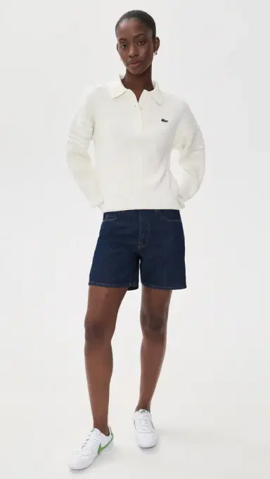 Lacoste Long Sleeve Polo Sweater Flour | Thumbnail 5 Lacoste Long Sleeve Polo Sweater Flour | Thumbnail 5