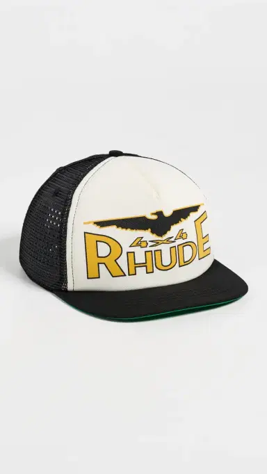 Rhude 4x4 Spirit Trucker Hat Black/White/Yellow One Size | Thumbnail 2 Rhude 4x4 Spirit Trucker Hat Black/White/Yellow One Size | Thumbnail 2
