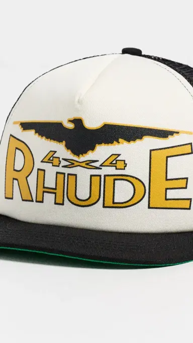 Rhude 4x4 Spirit Trucker Hat Black/White/Yellow One Size | Thumbnail 4 Rhude 4x4 Spirit Trucker Hat Black/White/Yellow One Size | Thumbnail 4