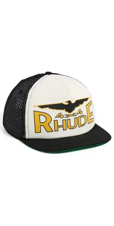 Rhude 4x4 Spirit Trucker Hat Black/White/Yellow One Size | Thumbnail 1 Rhude 4x4 Spirit Trucker Hat Black/White/Yellow One Size | Thumbnail 1