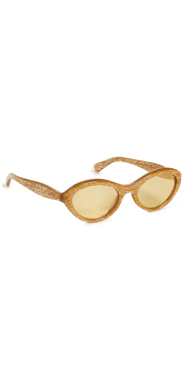 Valentino Dauphin Sunglasses Gold/Yellow One Size