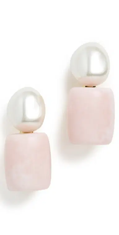 Lele Sadoughi Pebble Stud Earrings Rose One Size | Thumbnail 1