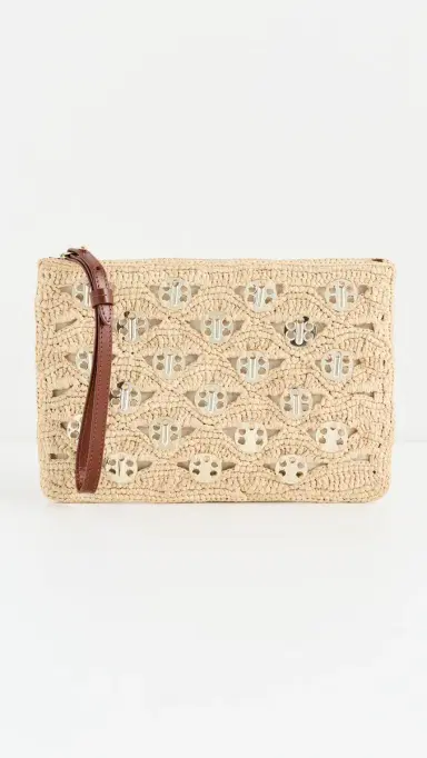 Rabanne Pouch in Raffia | Thumbnail 2