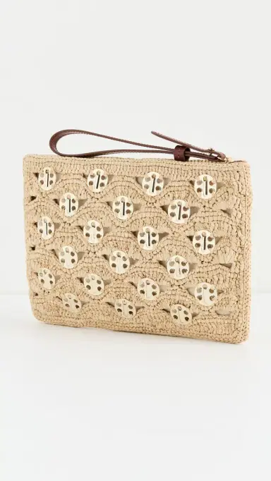 Rabanne Pouch in Raffia | Thumbnail 4