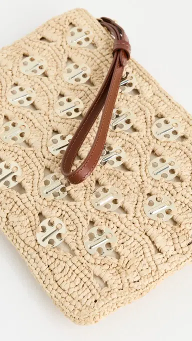 Rabanne Pouch in Raffia | Thumbnail 5
