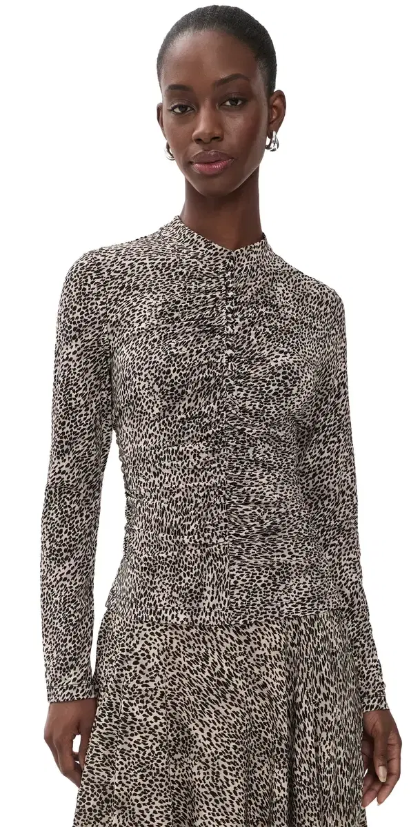 Sea Charlize Print Top Cream