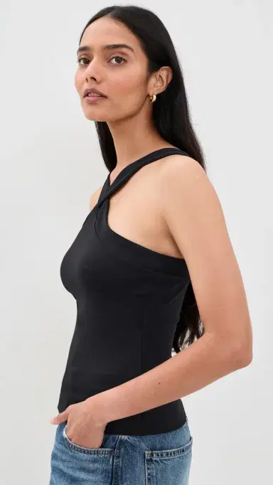 susana monaco V Center trap Top Black | Thumbnail 4
