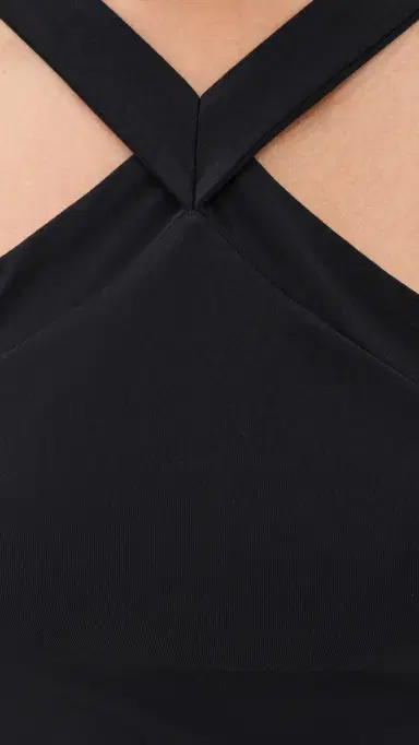 susana monaco V Center trap Top Black | Thumbnail 6