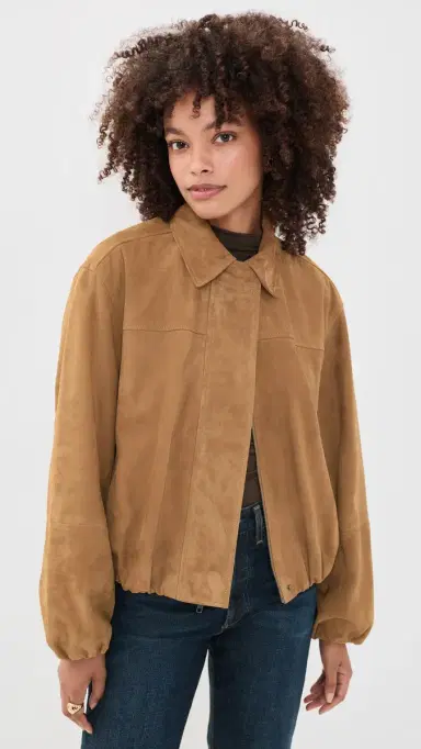 Joe's Jeans The Bella Suede Bomber Jacket Nutmeg | Thumbnail 2 Joe's Jeans The Bella Suede Bomber Jacket Nutmeg | Thumbnail 2