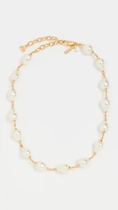 Lele Sadoughi Pearl Station Necklace Pearl 100 One Size | Thumbnail 2