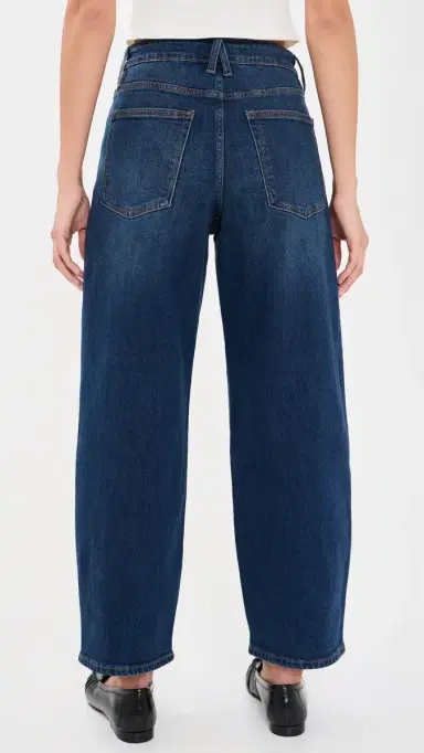 GOOD AMERICAN Vintage Barrel Ankle Jeans Meridian | Thumbnail 3