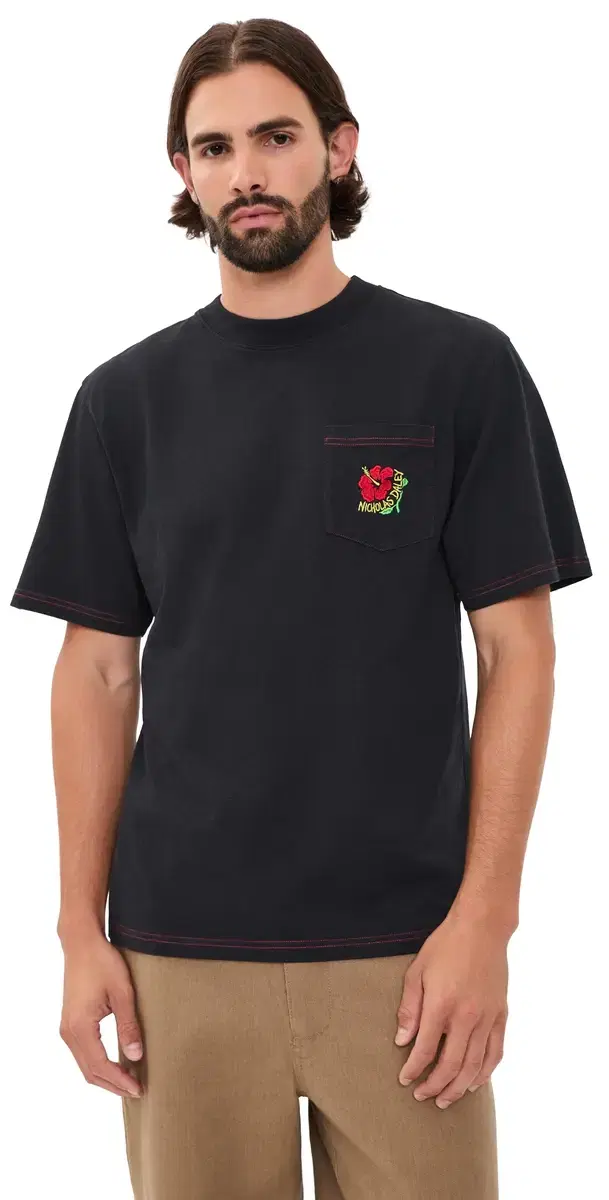 Nicholas Daley Hibiscus Tee Black