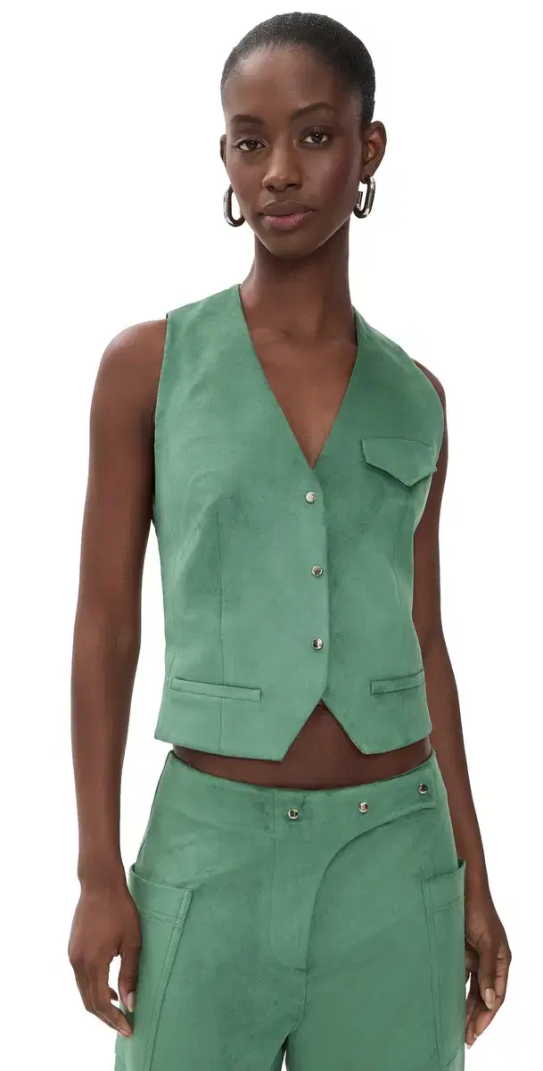 ALEXIS Aquila Faux Suede Vest Evergreen