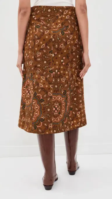 Cara Cara Juniper Midi Skirt Bandana Camel | Thumbnail 3