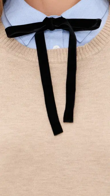 English Factory Combo Shirtdress Taupe/Oxford Blue | Thumbnail 6