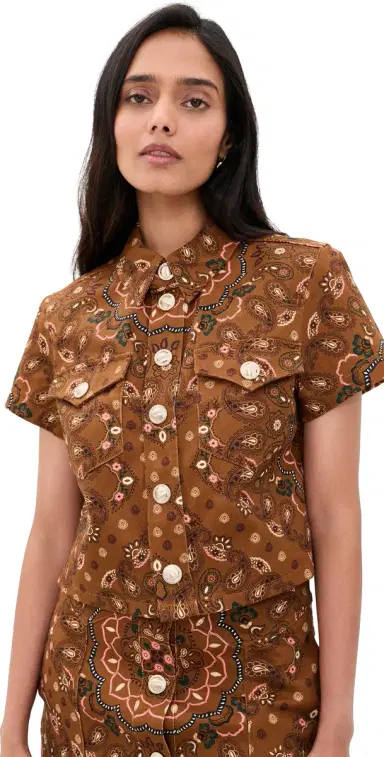 Cara Cara Paro Top Bandana Camel | Thumbnail 1 Cara Cara Paro Top Bandana Camel | Thumbnail 1