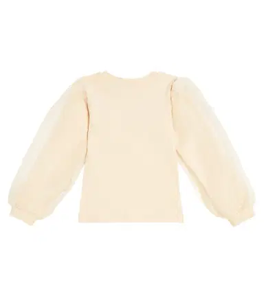 DONSJE Sien puff-sleeve cotton-blend top | Thumbnail 2